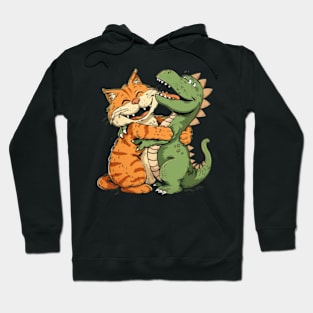 Climbing Cat Dinosaur Hoodie